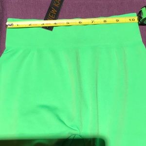 New Kathy Crop Leggings Neon Lime Green